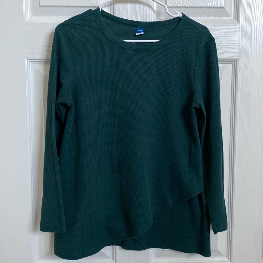 Old Navy Breastfeeding Henley - Hunter Green - size S